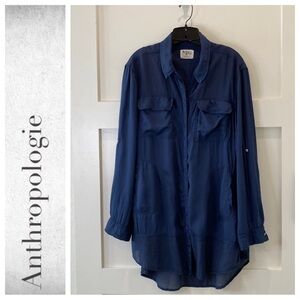 Anthropologie Sunwashed Button Up Tunic by Holding Horses